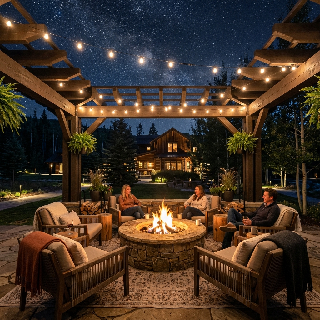Pergola & Campfire Area
